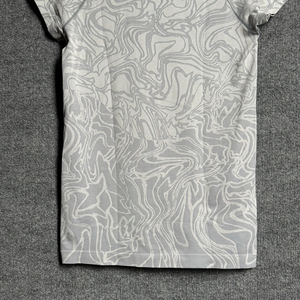 Lululemon Swiftly Tech SS 2.0 Shirt Marble Dye Rhino Grey Flat Chest 17" - Picture 14 of 16